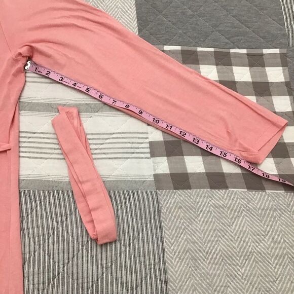 La vie en rose pink kimono cozy jersey wrap robe sleepwear loungewear NWT Large - Picture 8 of 12